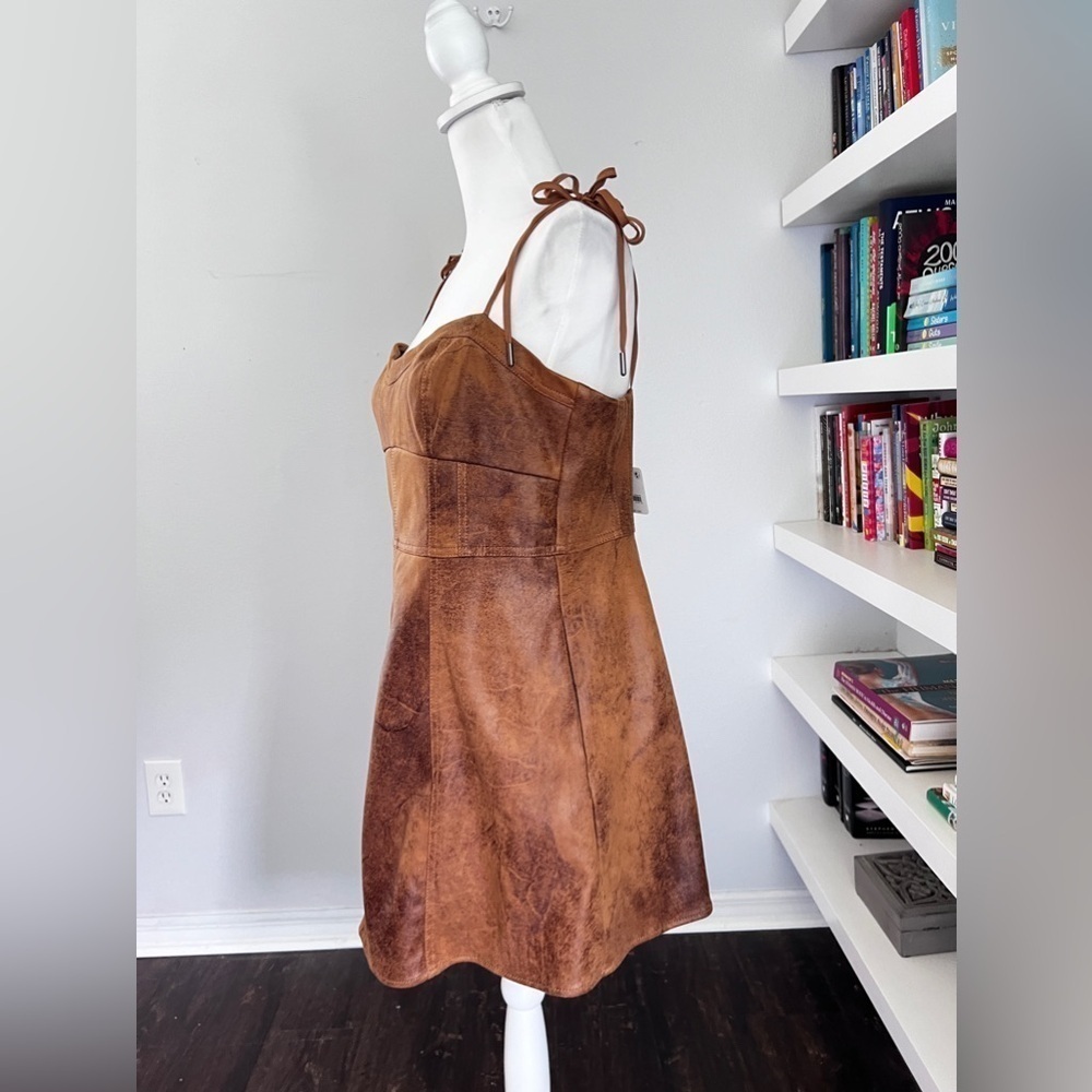 Free People NWT Veronica Suede Festival Mini Dress size 8 - Picture 8 of 15
